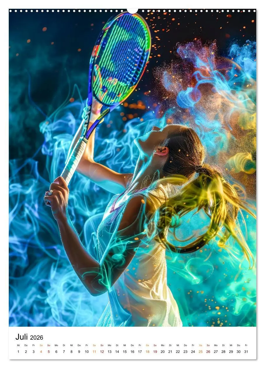 Bild: 9783516258349 | Tennis kreativ (Wandkalender 2026 DIN A2 hoch), CALVENDO...