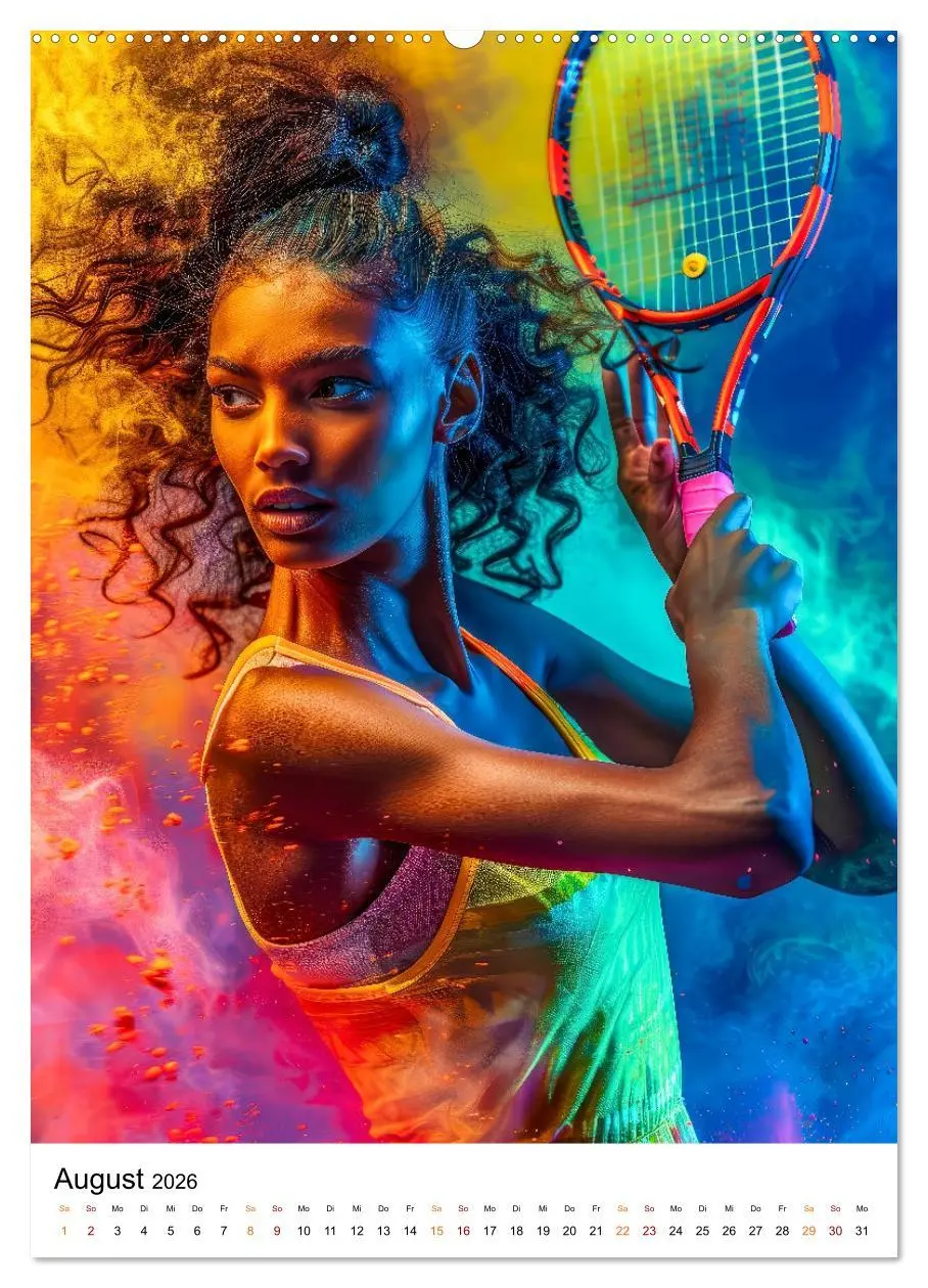 Bild: 9783516258349 | Tennis kreativ (Wandkalender 2026 DIN A2 hoch), CALVENDO...