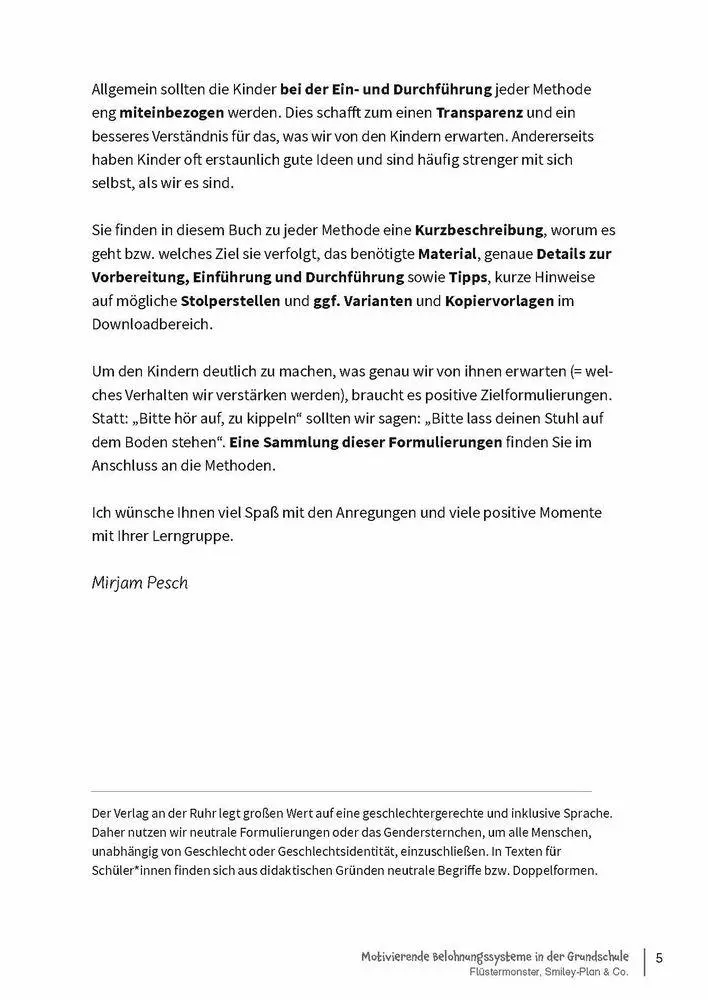 Bild: 9783834668349 | Motivierende Belohnungssysteme in der Grundschule | Mirjam Pesch