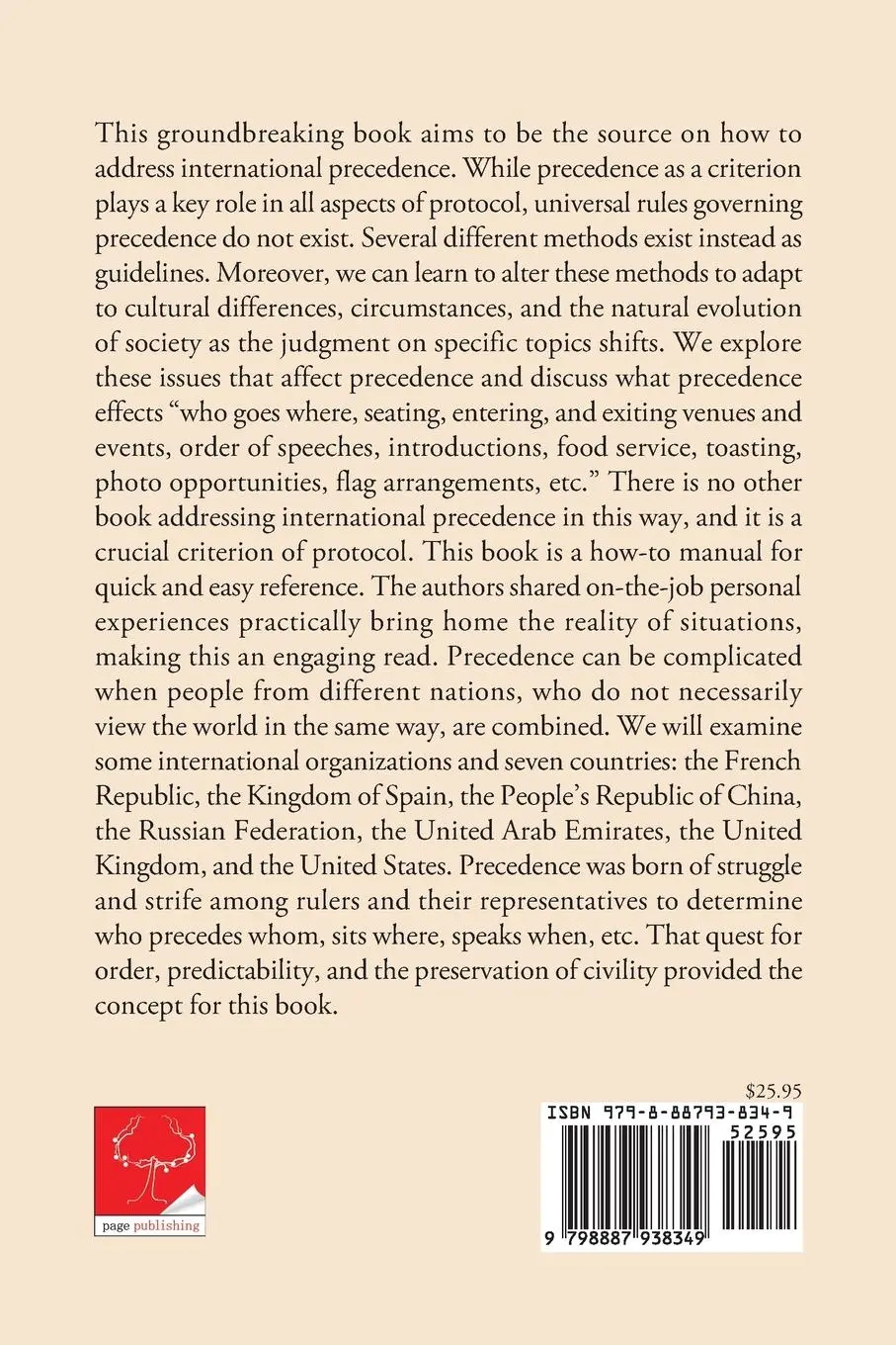 Rückseite: 9798887938349 | Precedence with a Purpose | Maryse Larché Mele and (u. a.) | Buch