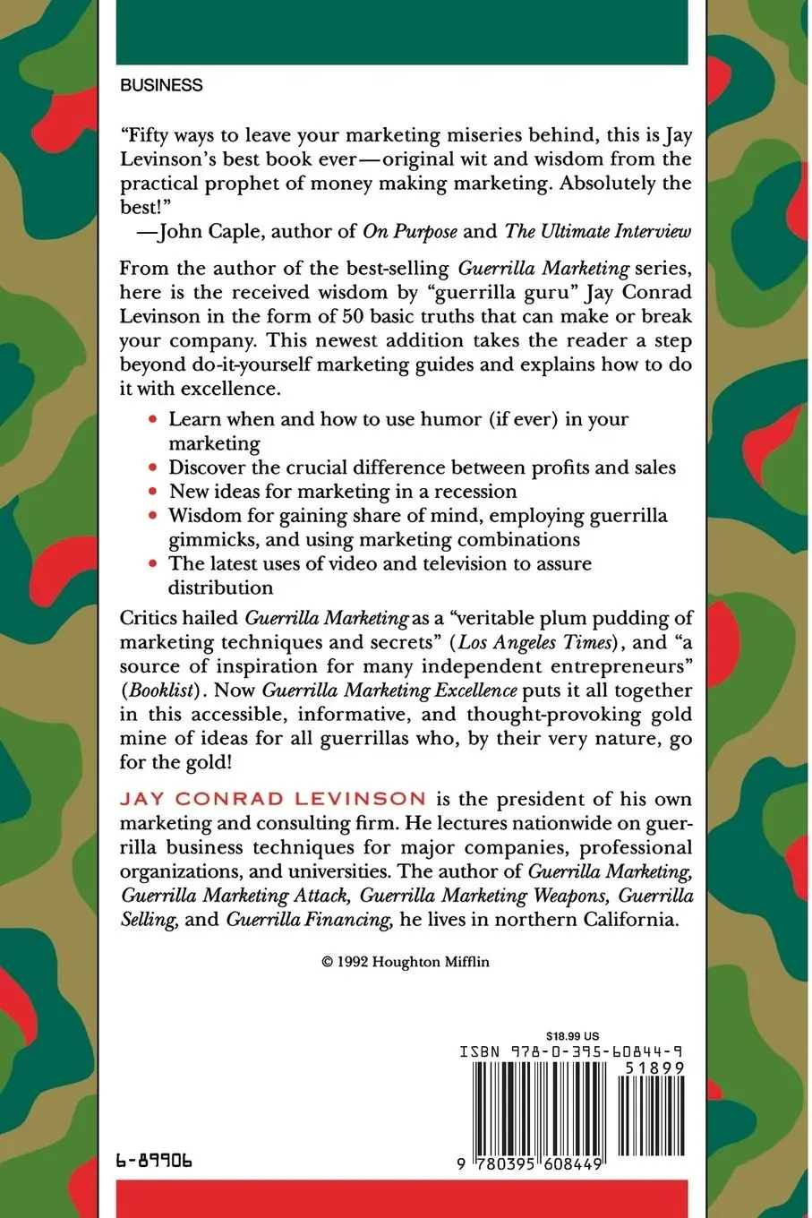 Rückseite: 9780395608449 | Guerrilla Marketing Excellence | Jay Conrad Levinson | Taschenbuch