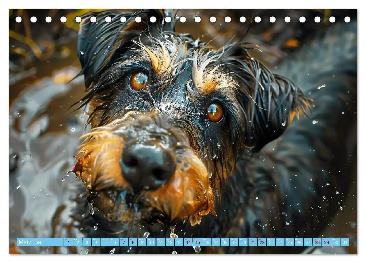 Bild: 9783457398449 | Hunde und Wasser (Tischkalender 2026 DIN A5 quer), CALVENDO...