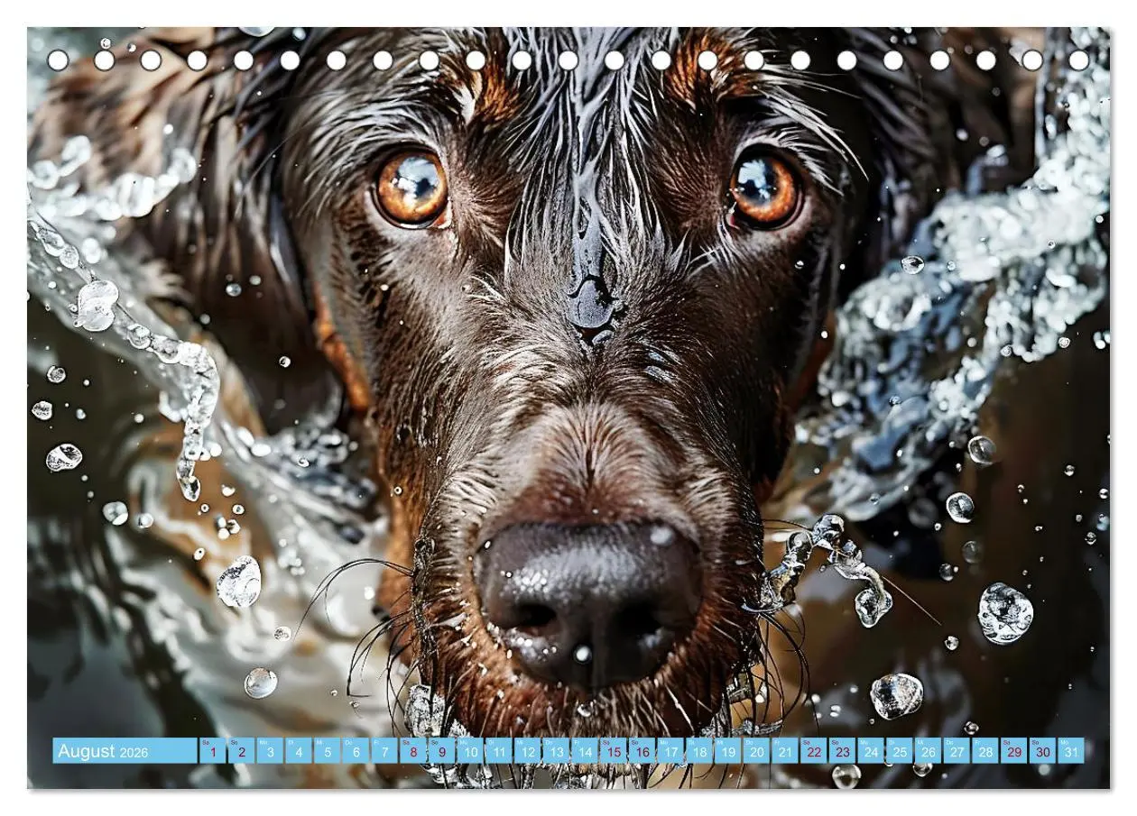 Bild: 9783457398449 | Hunde und Wasser (Tischkalender 2026 DIN A5 quer), CALVENDO...