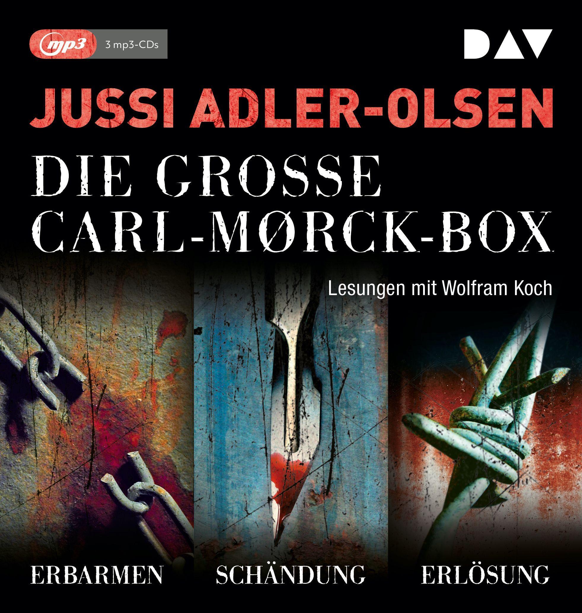 Cover: 9783742418449 | Die große Carl-Mørck-Box 1 | Lesungen mit Wolfram Koch (3 mp3-CDs)