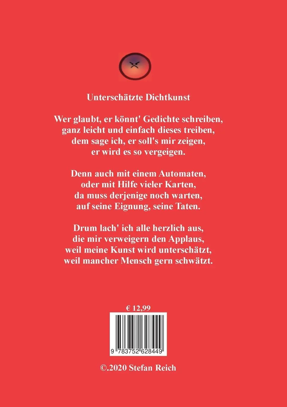 Rückseite: 9783752628449 | Einen Fehler finden | Neue Mensch-Gedichte | Stefan Reich | Buch