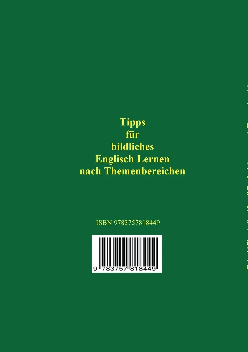 Rückseite: 9783757818449 | Visuell Englisch lernen nach Themenbereichen | Rainald Bierstedt