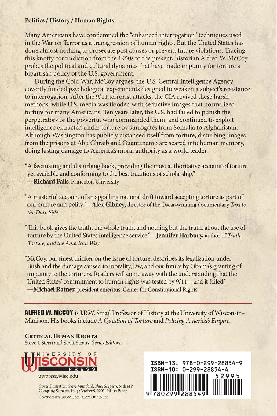 Rückseite: 9780299288549 | Torture and Impunity | The U.S. Doctrine of Coercive Interrogation
