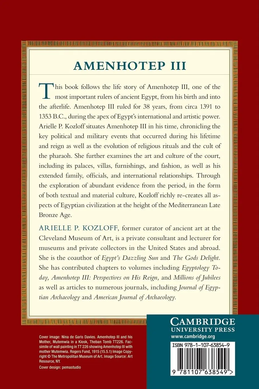 Rückseite: 9781107638549 | Amenhotep III | Arielle P. Kozloff | Taschenbuch | Englisch | 2014