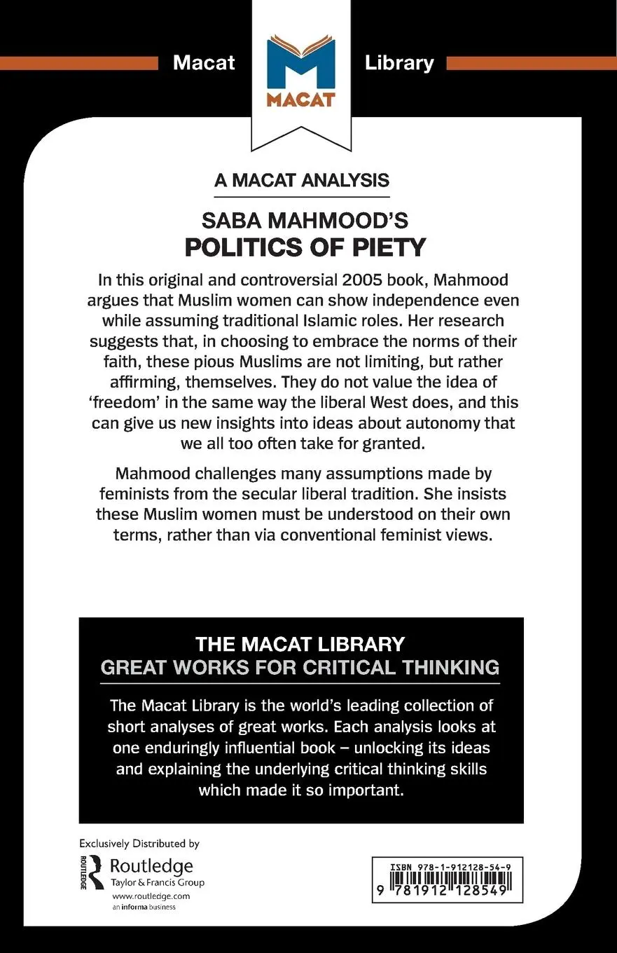Rückseite: 9781912128549 | An Analysis of Saba Mahmood's Politics of Piety | Johnson (u. a.)
