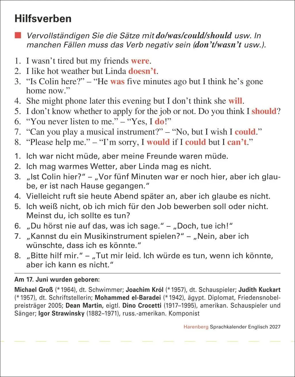 Bild: 9783840038549 | Englisch Sprachkalender 2027 - Englisch lernen leicht gemacht -...