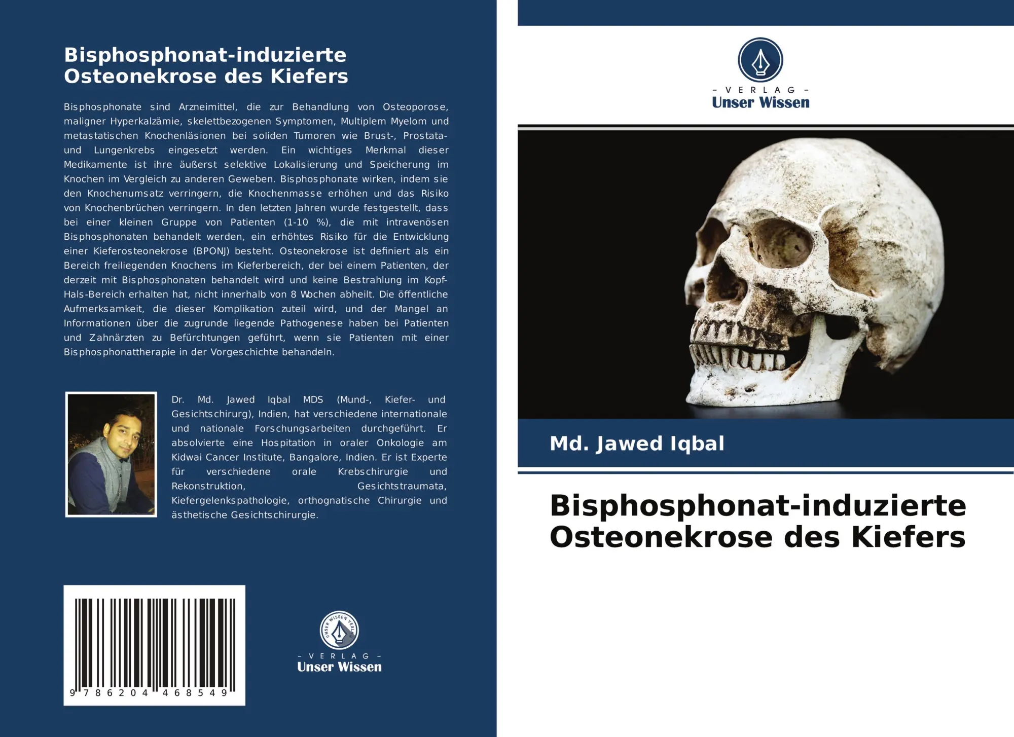 Cover: 9786204468549 | Bisphosphonat-induzierte Osteonekrose des Kiefers | Md. Jawed Iqbal