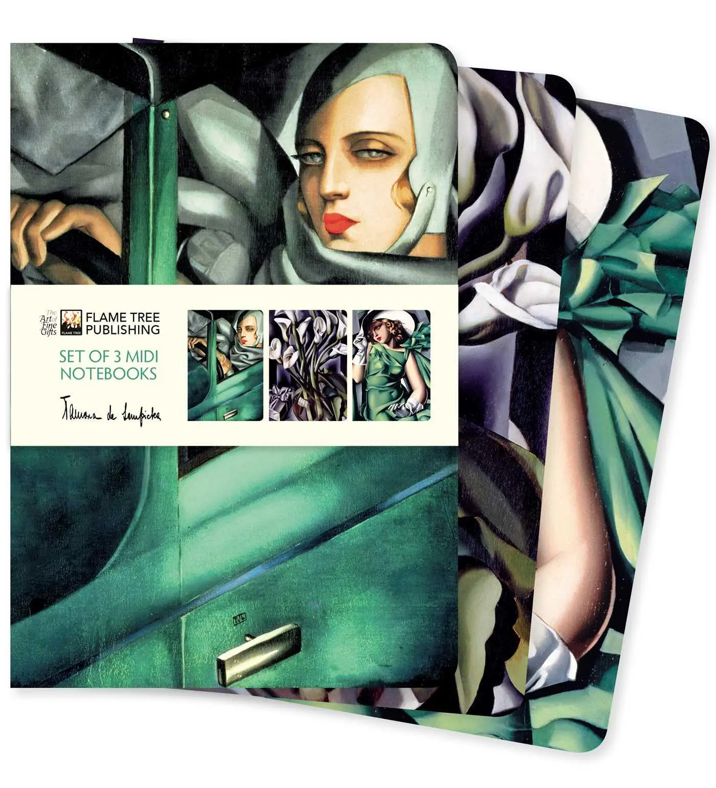 Cover: 9781839648649 | Tamara de Lempicka Set of 3 MIDI Notebooks | Flame Tree Publishing