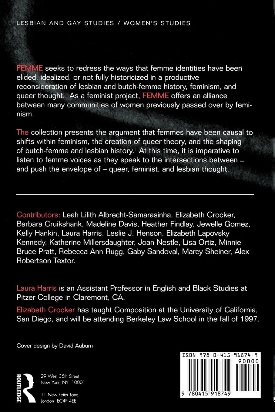 Rückseite: 9780415918749 | Femme | Feminists, Lesbians and Bad Girls | Laura Harris (u. a.)