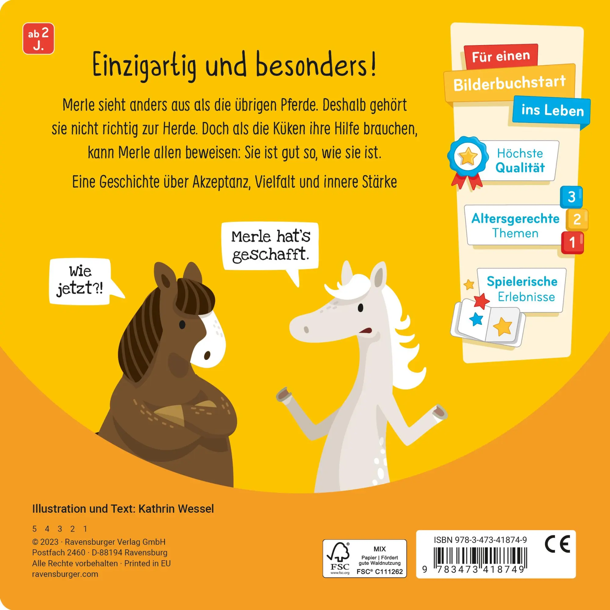 Rückseite: 9783473418749 | Anders super | Eine Geschichte, so besonders wie du | Kathrin Wessel