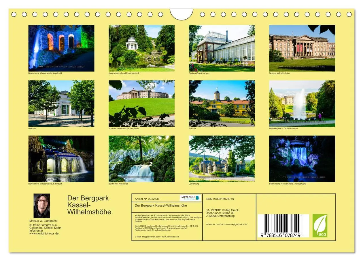 Bild: 9783516078749 | Der Bergpark Kassel-Wilhelmshöhe (Wandkalender 2026 DIN A4 quer),...