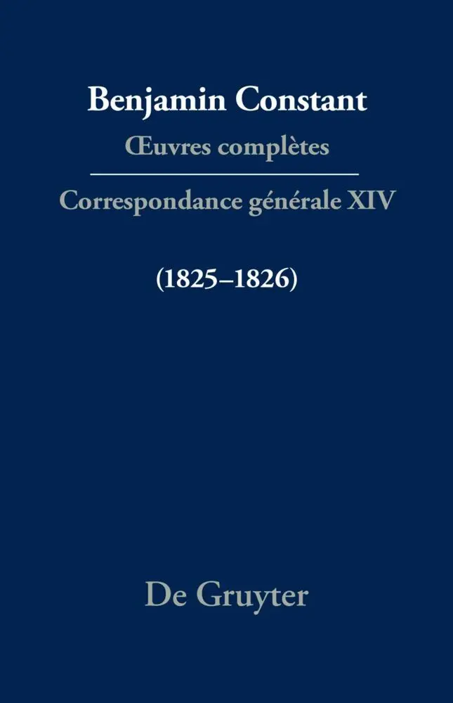 Correspondance générale 1825-1826