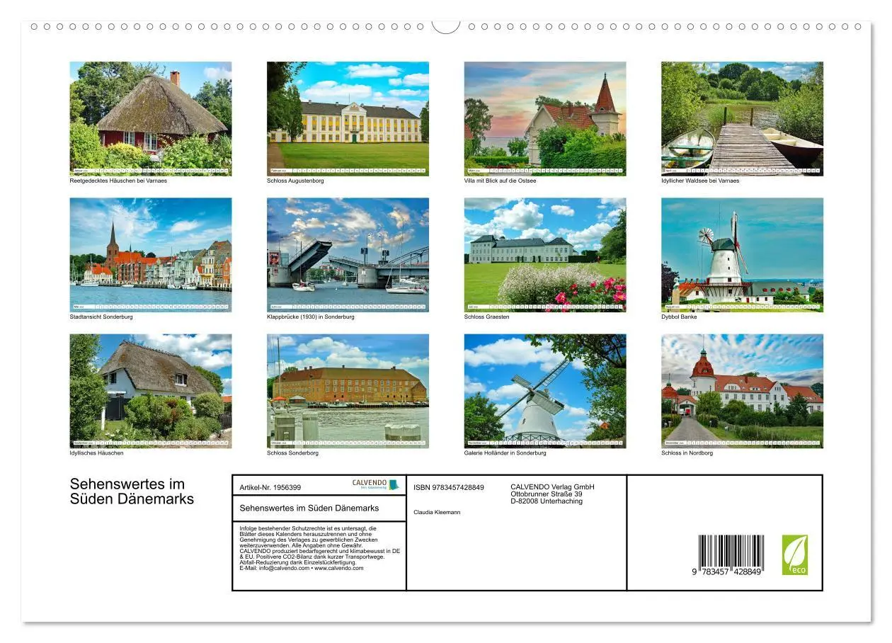Bild: 9783457428849 | Sehenswertes im Süden Dänemarks (hochwertiger Premium Wandkalender...
