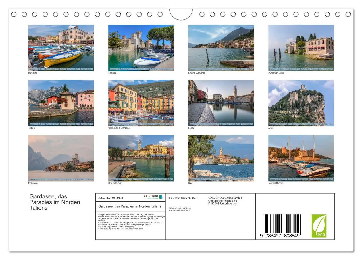Bild: 9783457808849 | Gardasee, das Paradies im Norden Italiens (Wandkalender 2026 DIN A4...