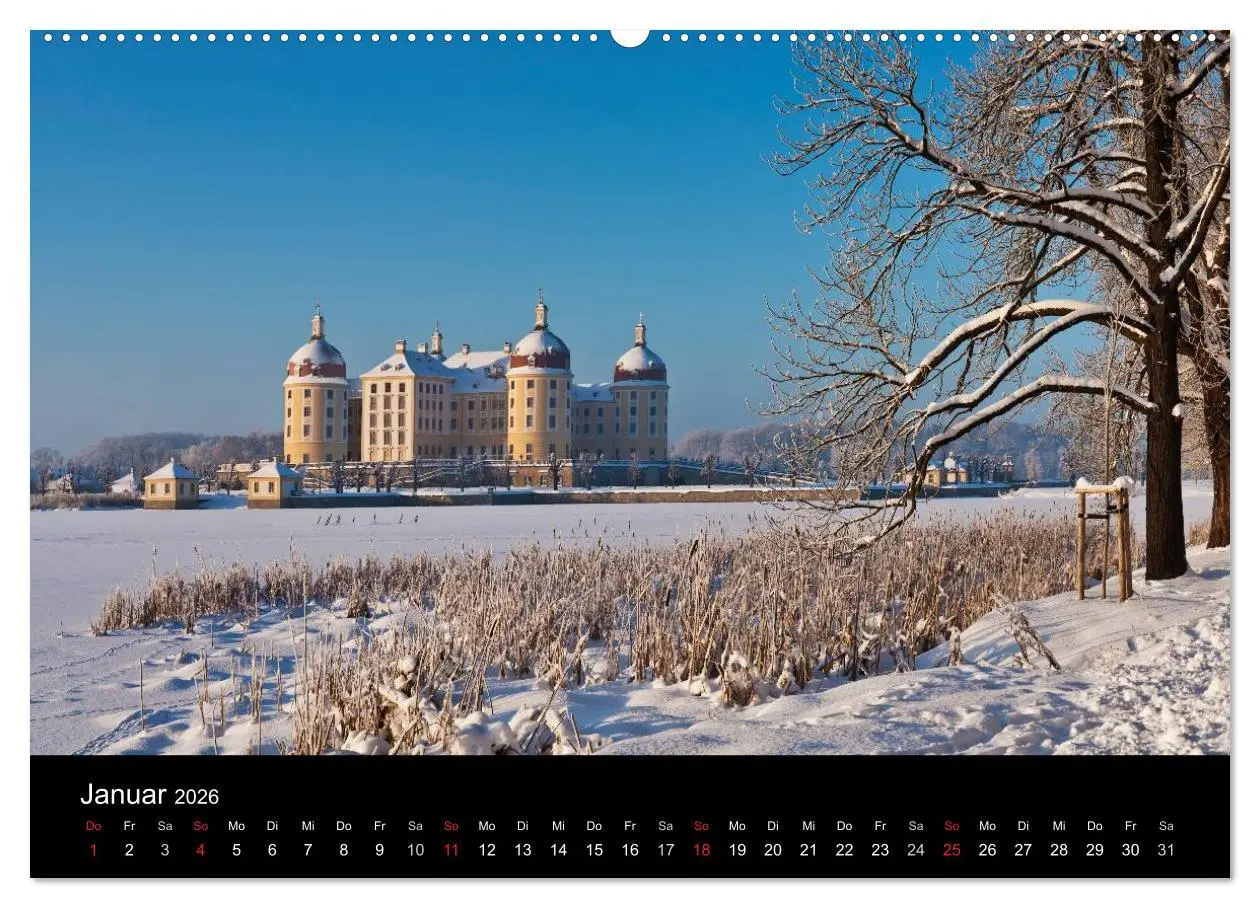 Bild: 9783516208849 | Sächsische Burgen und Schlösser (Wandkalender 2026 DIN A2 quer),...
