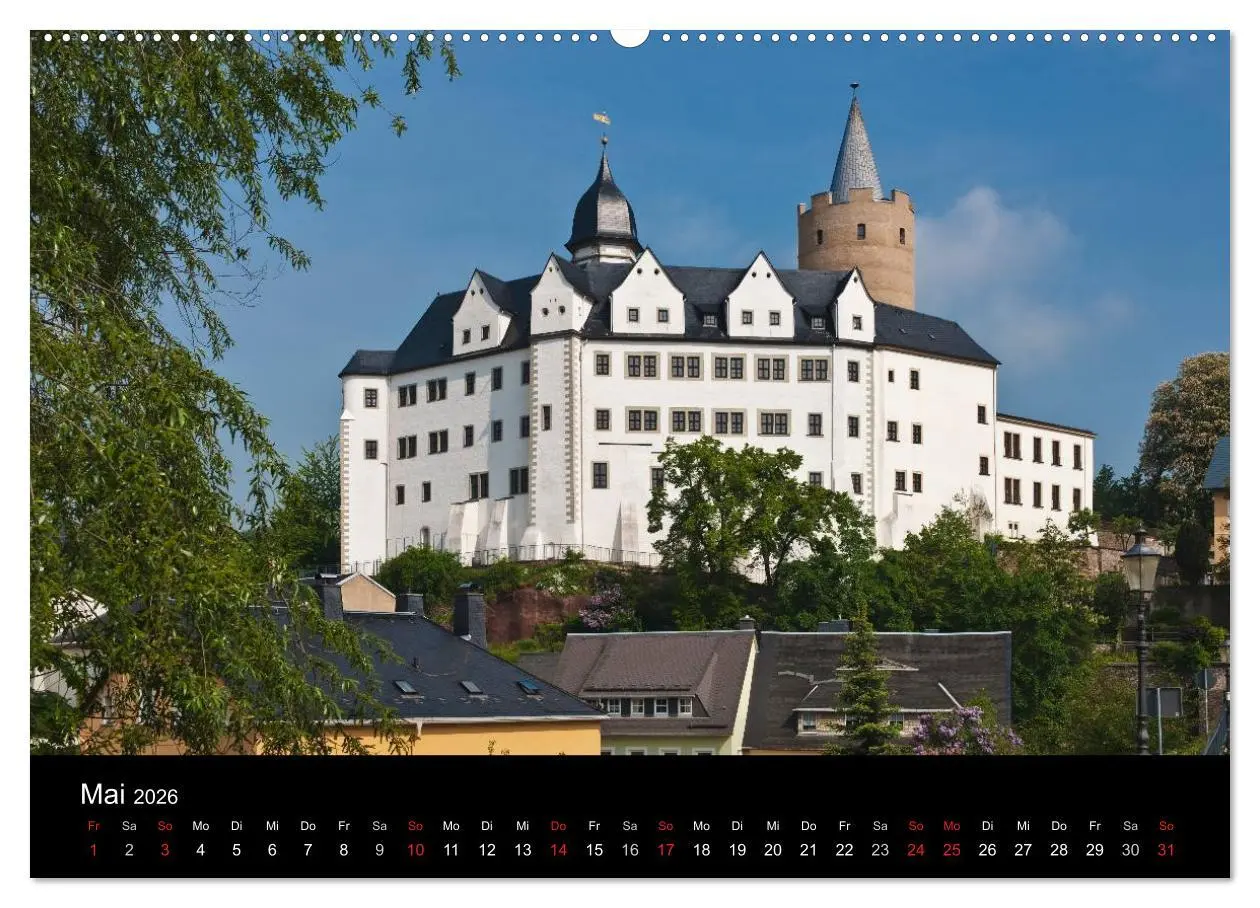 Bild: 9783516208849 | Sächsische Burgen und Schlösser (Wandkalender 2026 DIN A2 quer),...