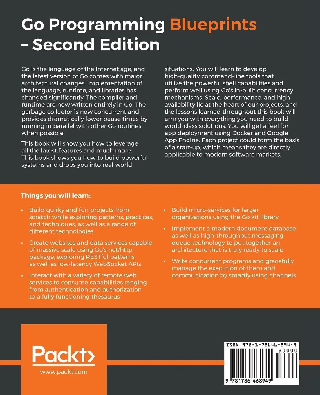 Rückseite: 9781786468949 | Go Programming Blueprints - Second Edition | Mat Ryer | Taschenbuch
