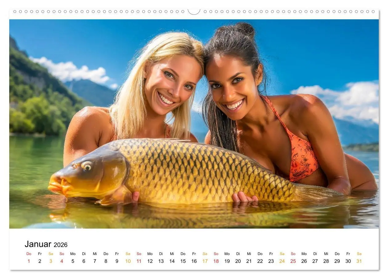 Bild: 9783516508949 | Heiß auf Karpfen (Wandkalender 2026 DIN A2 quer), CALVENDO...
