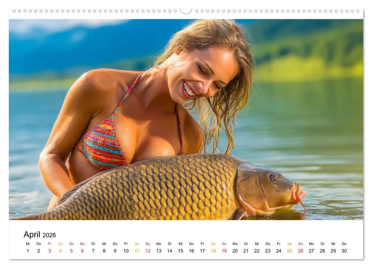 Bild: 9783516508949 | Heiß auf Karpfen (Wandkalender 2026 DIN A2 quer), CALVENDO...