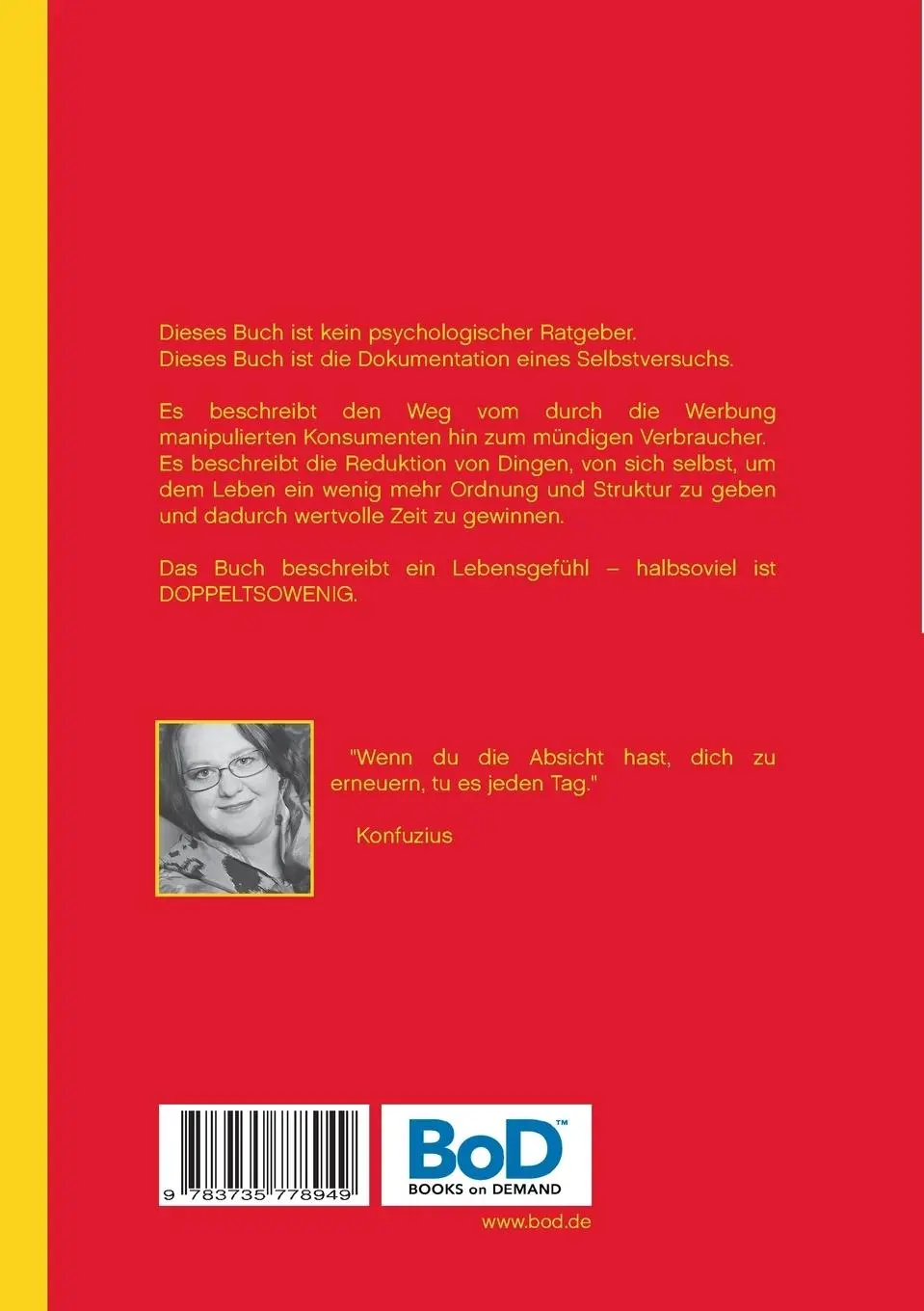 Rückseite: 9783735778949 | Doppeltsowenig | Britta Heinrichs | Taschenbuch | 116 S. | Deutsch