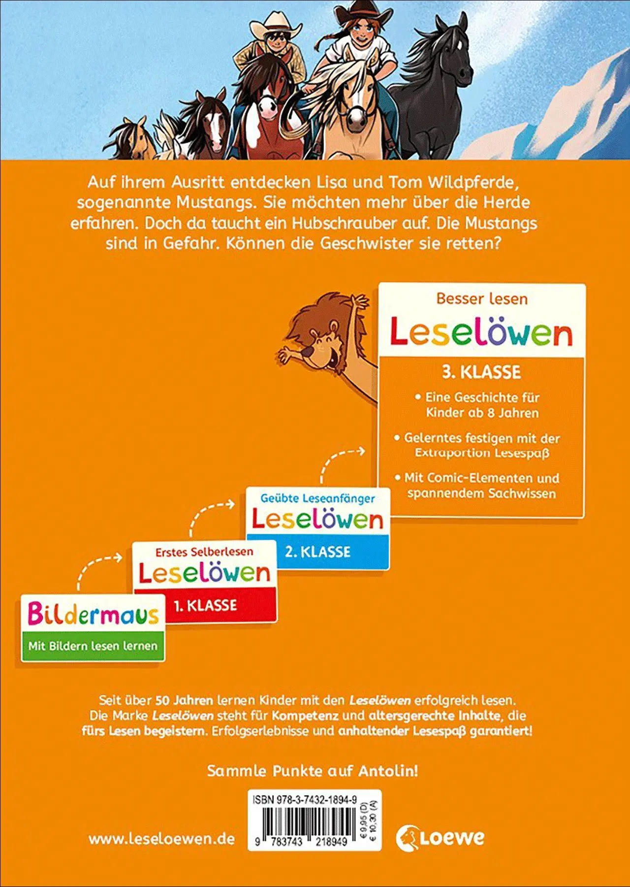 Bild: 9783743218949 | Leselöwen 3. Klasse - Freiheit für die Mustangs | Sabine Giebken