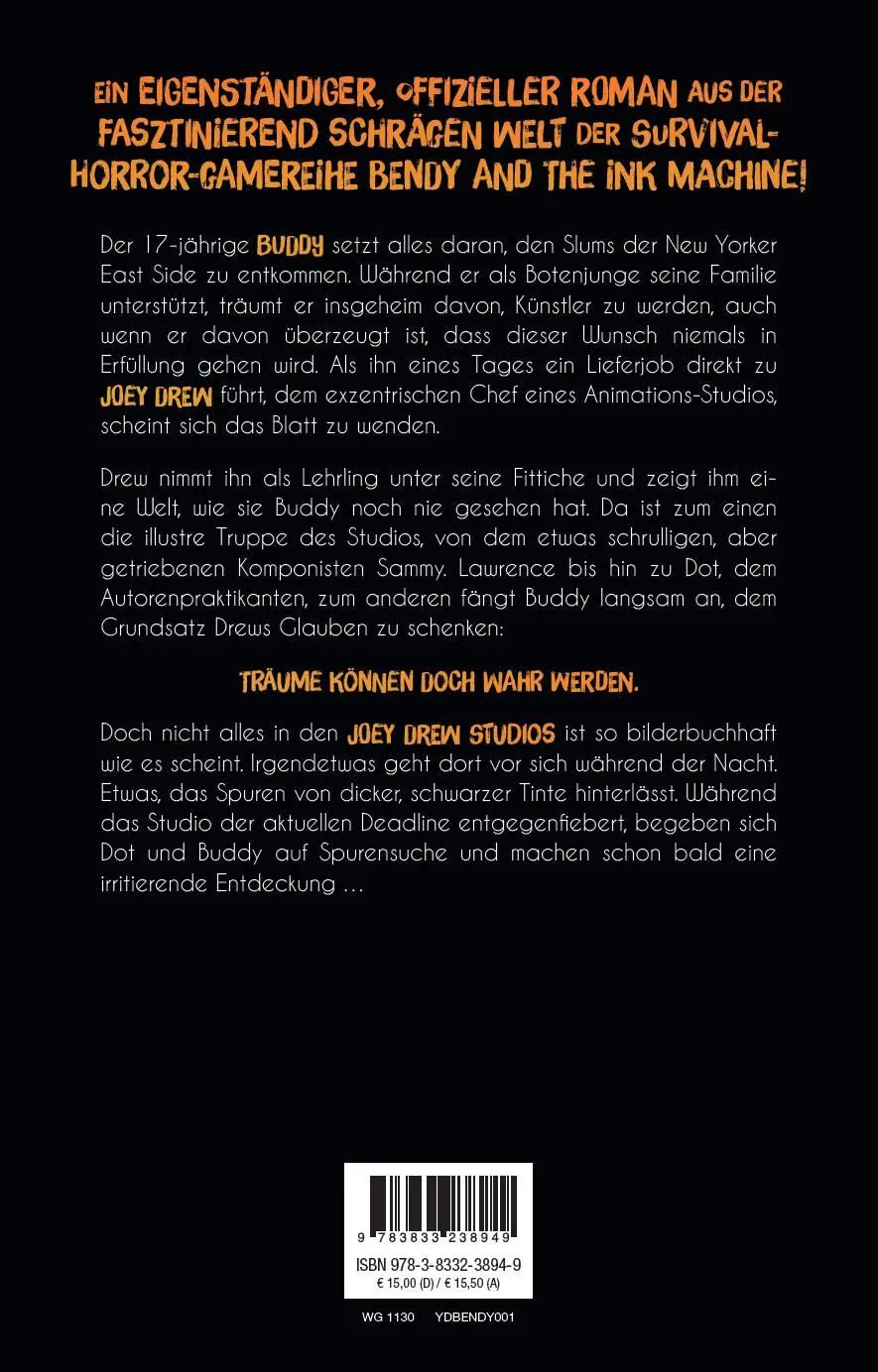 Rückseite: 9783833238949 | Bendy and the Ink Machine | Träume werden wahr | Adrienne Kress | Buch