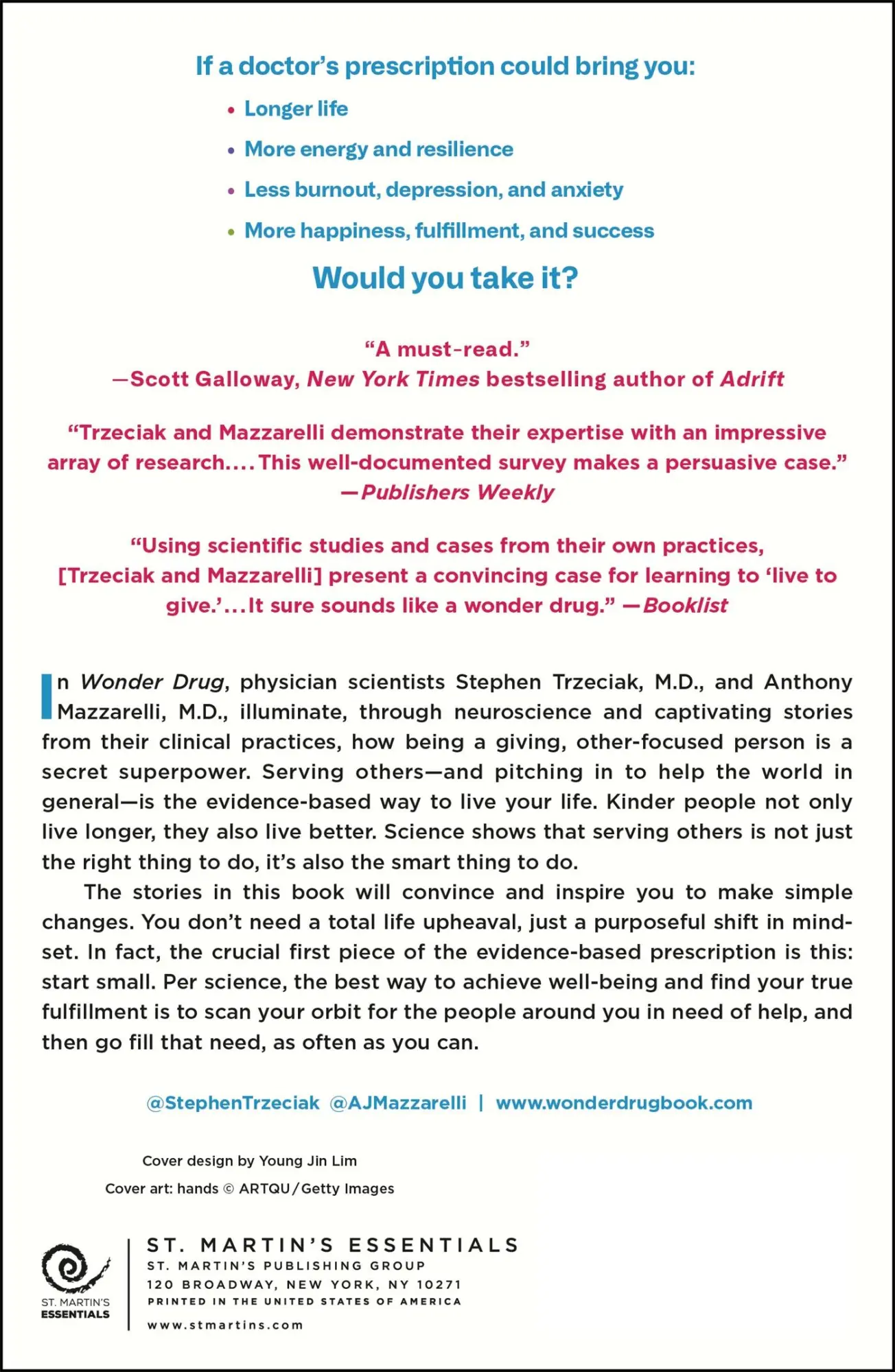 Rückseite: 9781250809049 | Wonder Drug | Stephen Trzeciak (u. a.) | Taschenbuch | Englisch | 2023