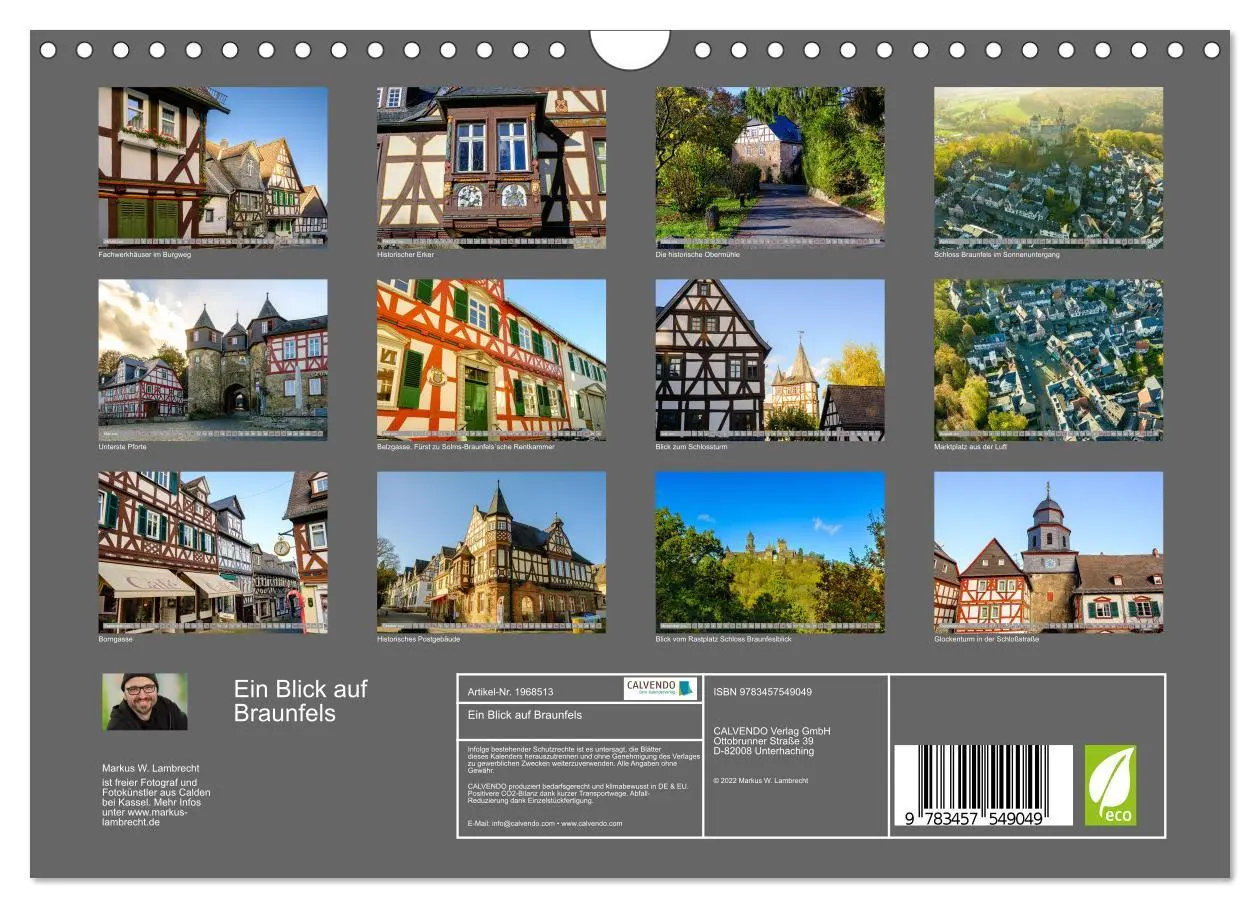 Bild: 9783457549049 | Ein Blick auf Braunfels (Wandkalender 2026 DIN A4 quer), CALVENDO...
