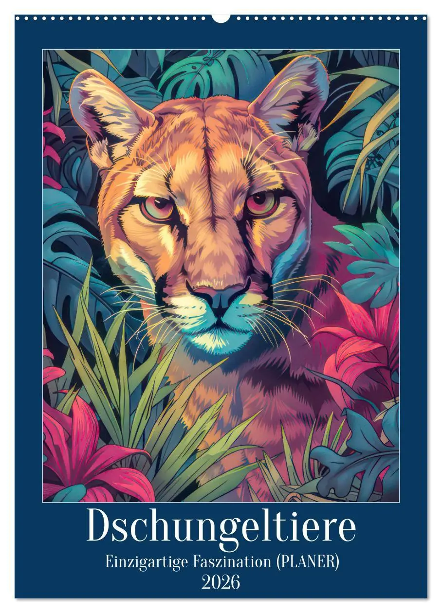 Cover: 9783516259049 | Dschungeltiere - Einzigartige Faszination (Wandkalender 2026 DIN A2...