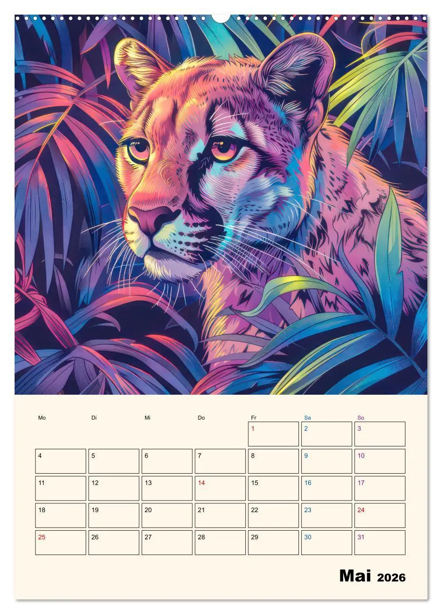 Bild: 9783516259049 | Dschungeltiere - Einzigartige Faszination (Wandkalender 2026 DIN A2...
