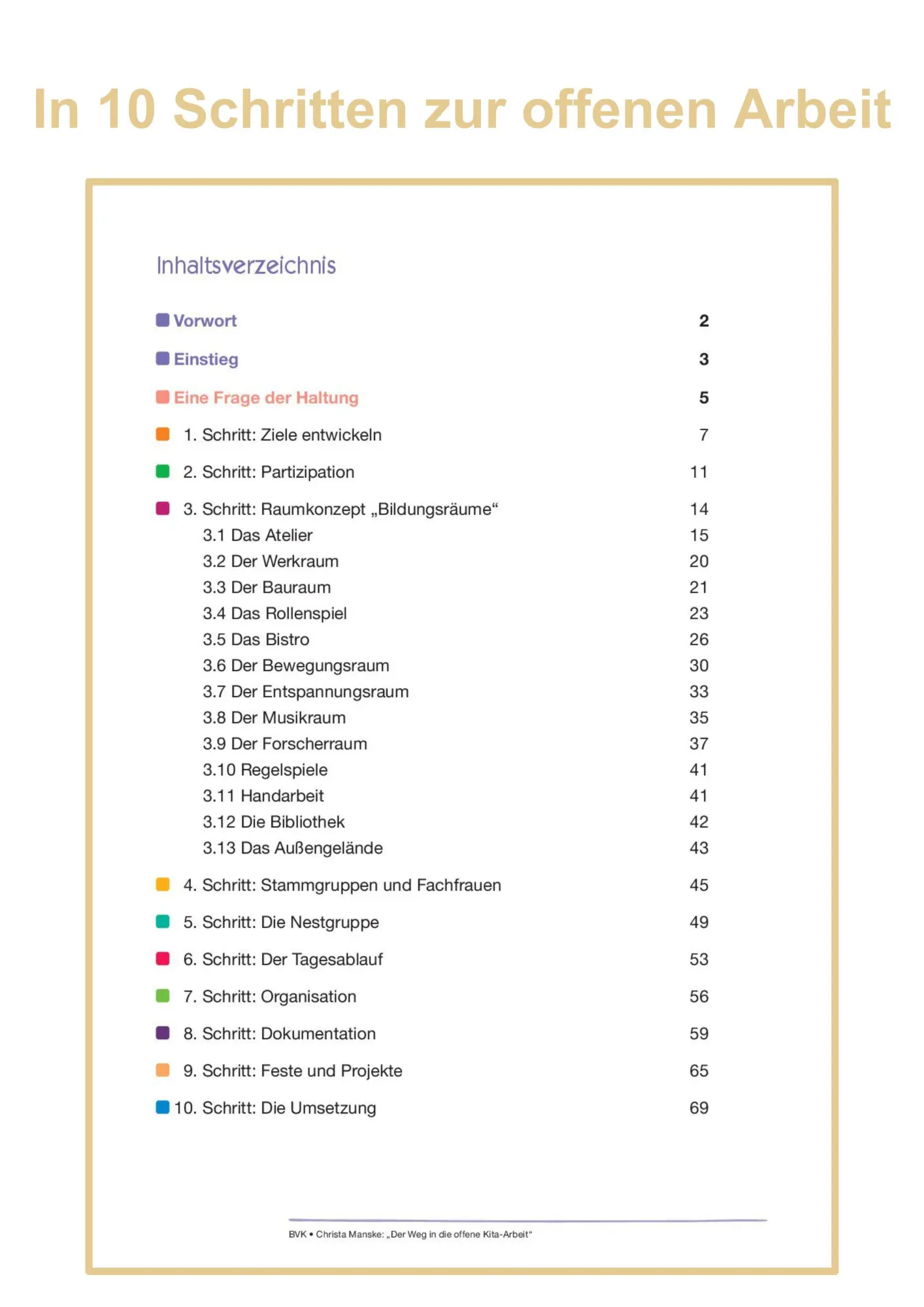 Bild: 9783867409049 | Der Weg in die offene Kita-Arbeit | Christa Manske | Taschenbuch