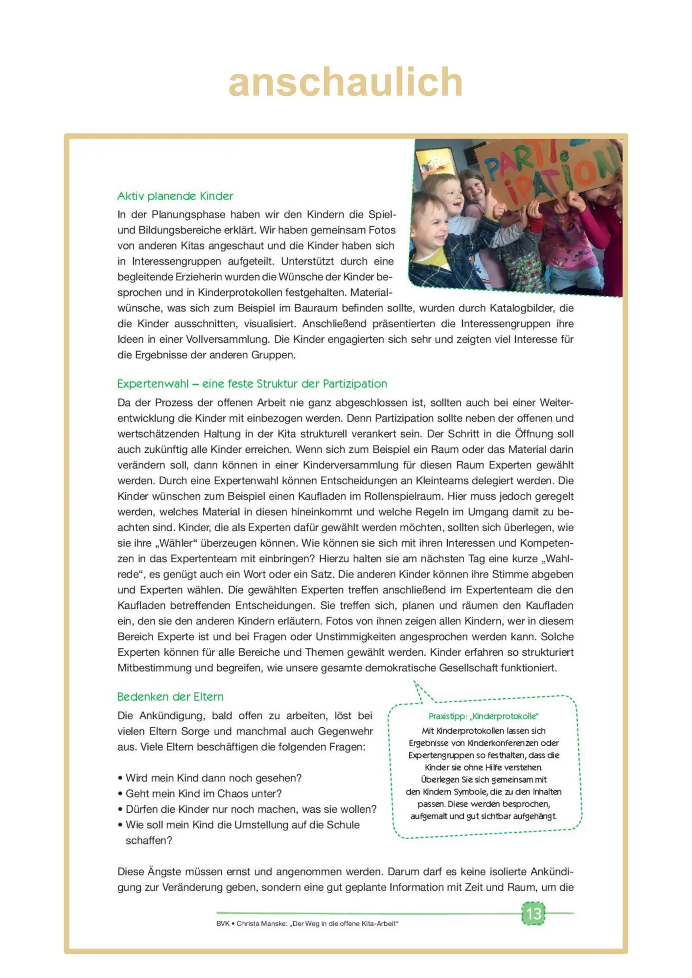Bild: 9783867409049 | Der Weg in die offene Kita-Arbeit | Christa Manske | Taschenbuch