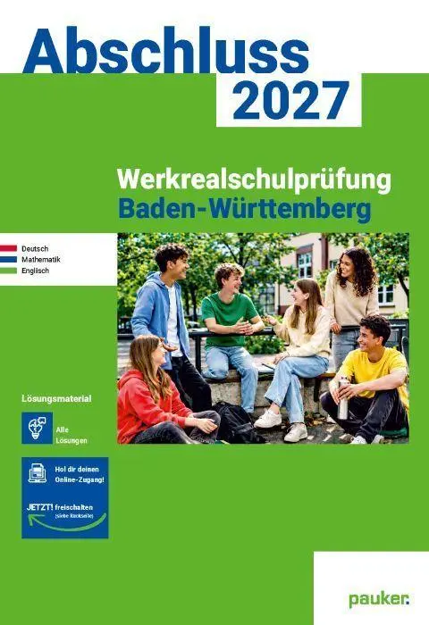 Cover: 9783889979049 | pauker. Lösungen - Werkrealschulprüfung Baden-Württemberg 2027 | Buch