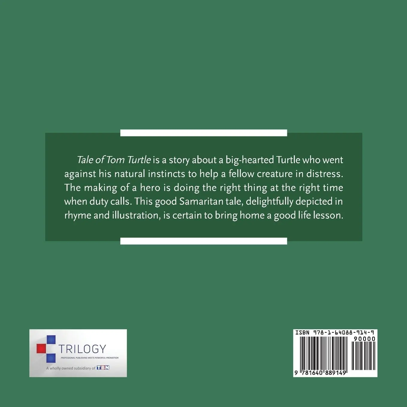 Rückseite: 9781640889149 | Tale of Tom Turtle | Rick Pudlo (u. a.) | Taschenbuch | Englisch