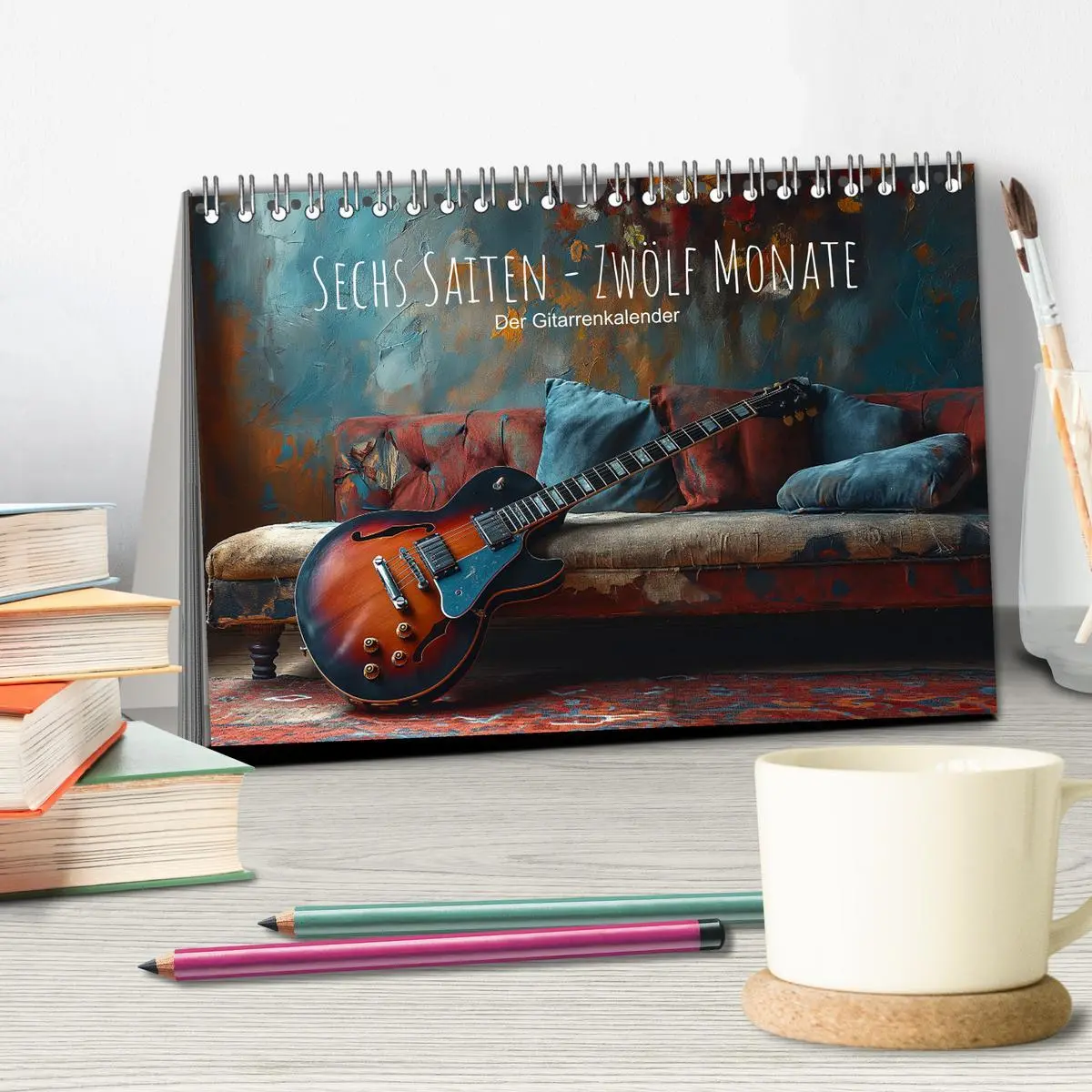 Bild: 9783457469149 | Sechs Saiten, Zwölf Monate - Der Gitarrenkalender (Tischkalender...