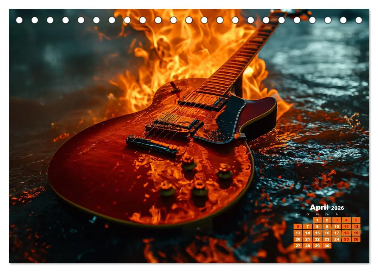 Bild: 9783457469149 | Sechs Saiten, Zwölf Monate - Der Gitarrenkalender (Tischkalender...