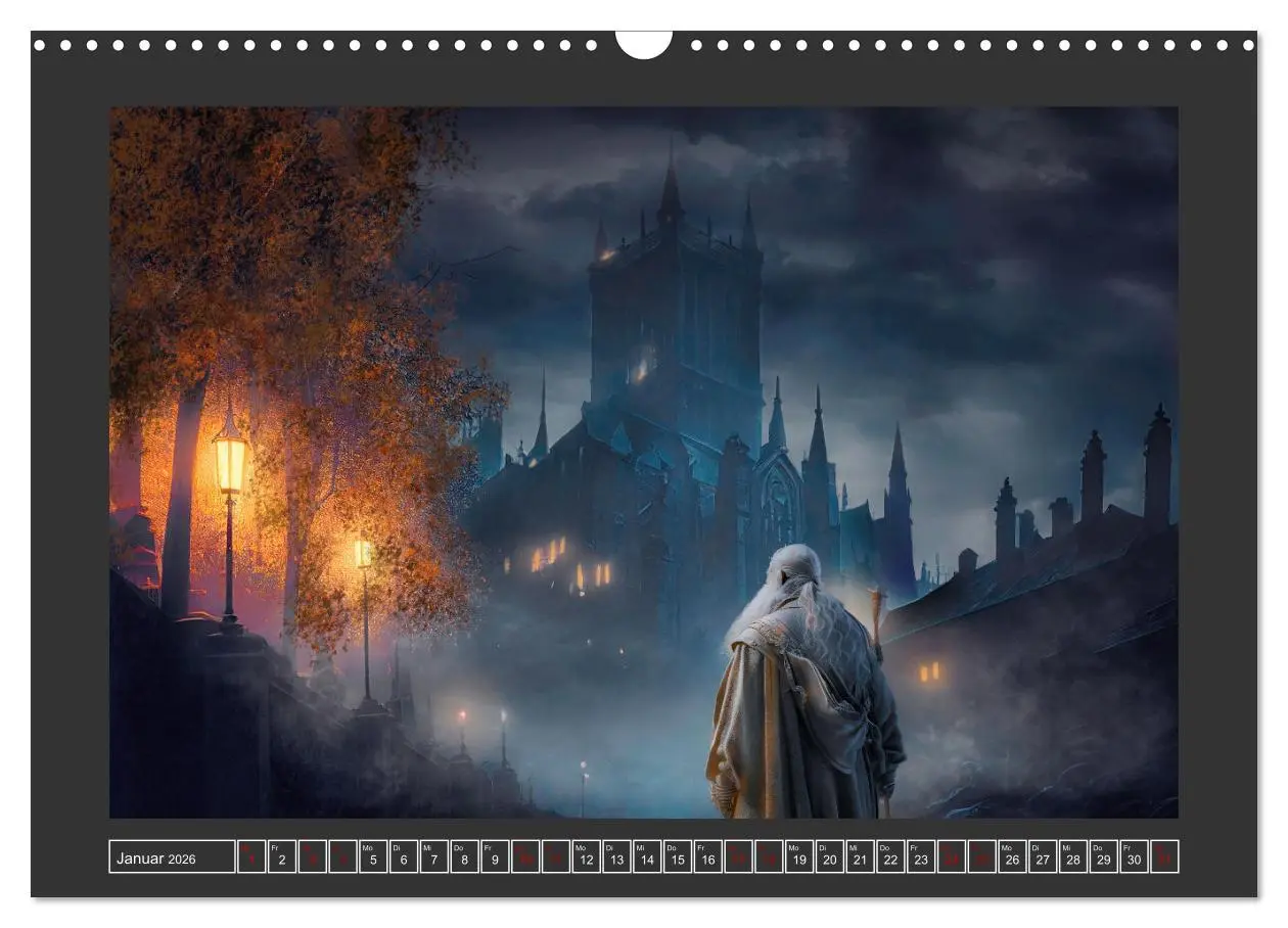 Bild: 9783457539149 | Geheimnisse der dunklen Stadt (Wandkalender 2026 DIN A3 quer),...