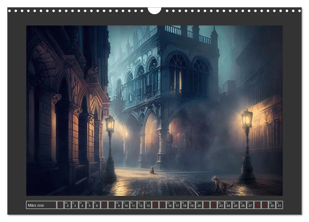 Bild: 9783457539149 | Geheimnisse der dunklen Stadt (Wandkalender 2026 DIN A3 quer),...