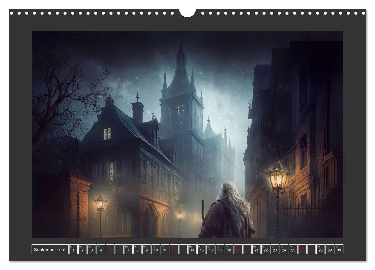 Bild: 9783457539149 | Geheimnisse der dunklen Stadt (Wandkalender 2026 DIN A3 quer),...