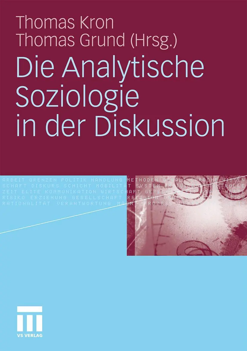 Cover: 9783531169149 | Die Analytische Soziologie in der Diskussion | Thomas Grund (u. a.)