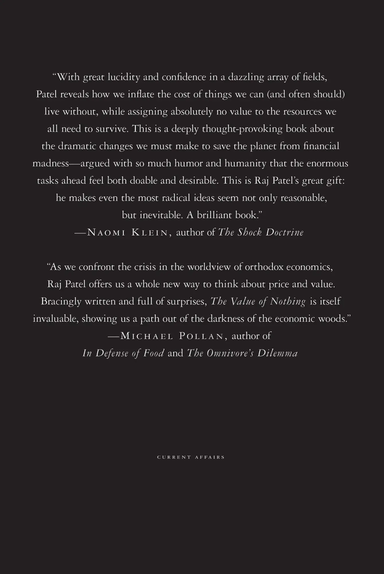 Rückseite: 9780312429249 | Value of Nothing | Raj Patel | Taschenbuch | Kartoniert / Broschiert
