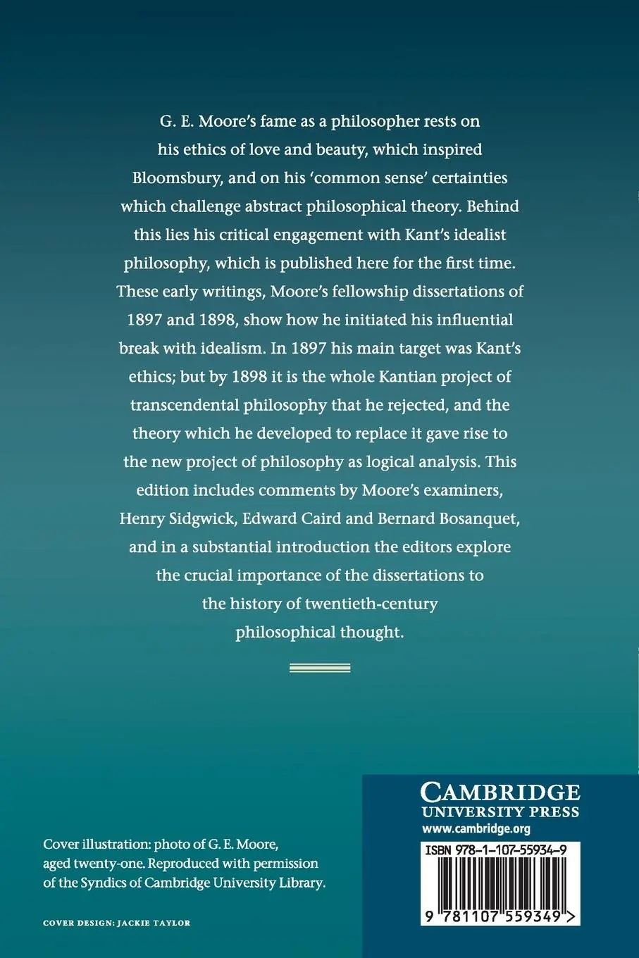 Rückseite: 9781107559349 | G. E. Moore | Early Philosophical Writings | Thomas Baldwin (u. a.)