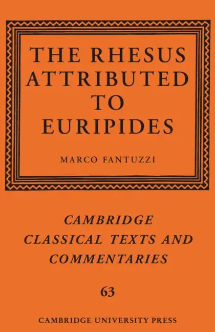 Cover: 9781107629349 | The Rhesus Attributed to Euripides | Marco Fantuzzi | Taschenbuch