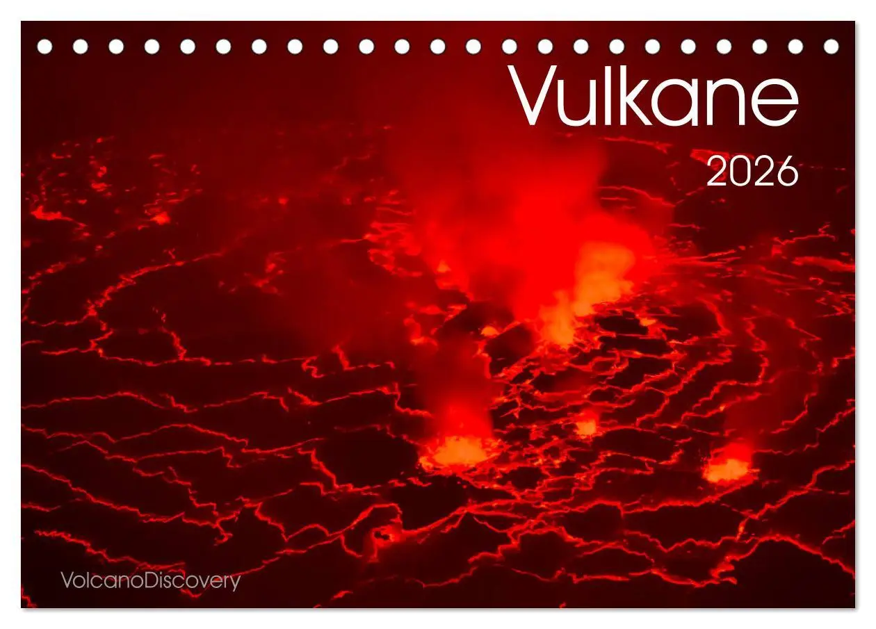 Cover: 9783457759349 | Vulkane 2026 (Tischkalender 2026 DIN A5 quer), CALVENDO Monatskalender