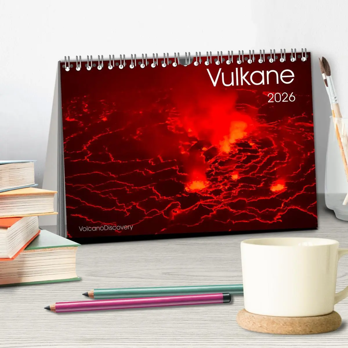 Bild: 9783457759349 | Vulkane 2026 (Tischkalender 2026 DIN A5 quer), CALVENDO Monatskalender