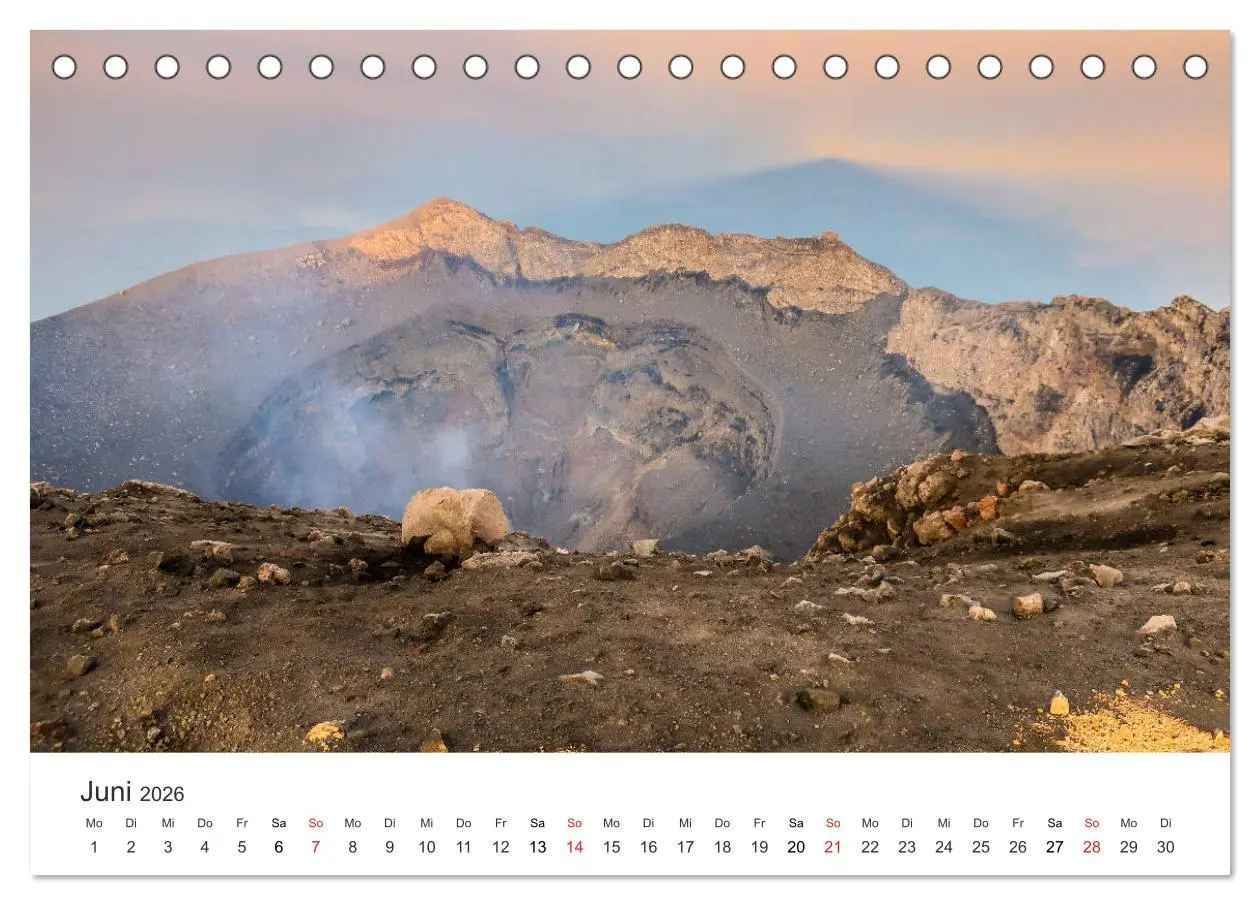 Bild: 9783457759349 | Vulkane 2026 (Tischkalender 2026 DIN A5 quer), CALVENDO Monatskalender